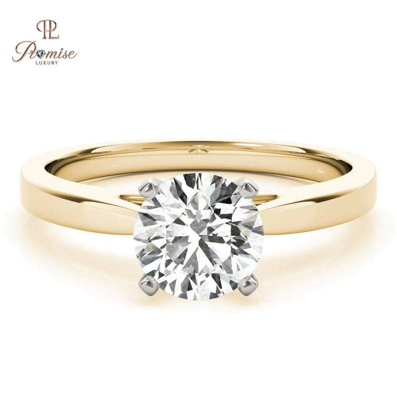 Minimalist Round Diamond 4-Prong Solitaire Ring – Perfect Proposal Ring