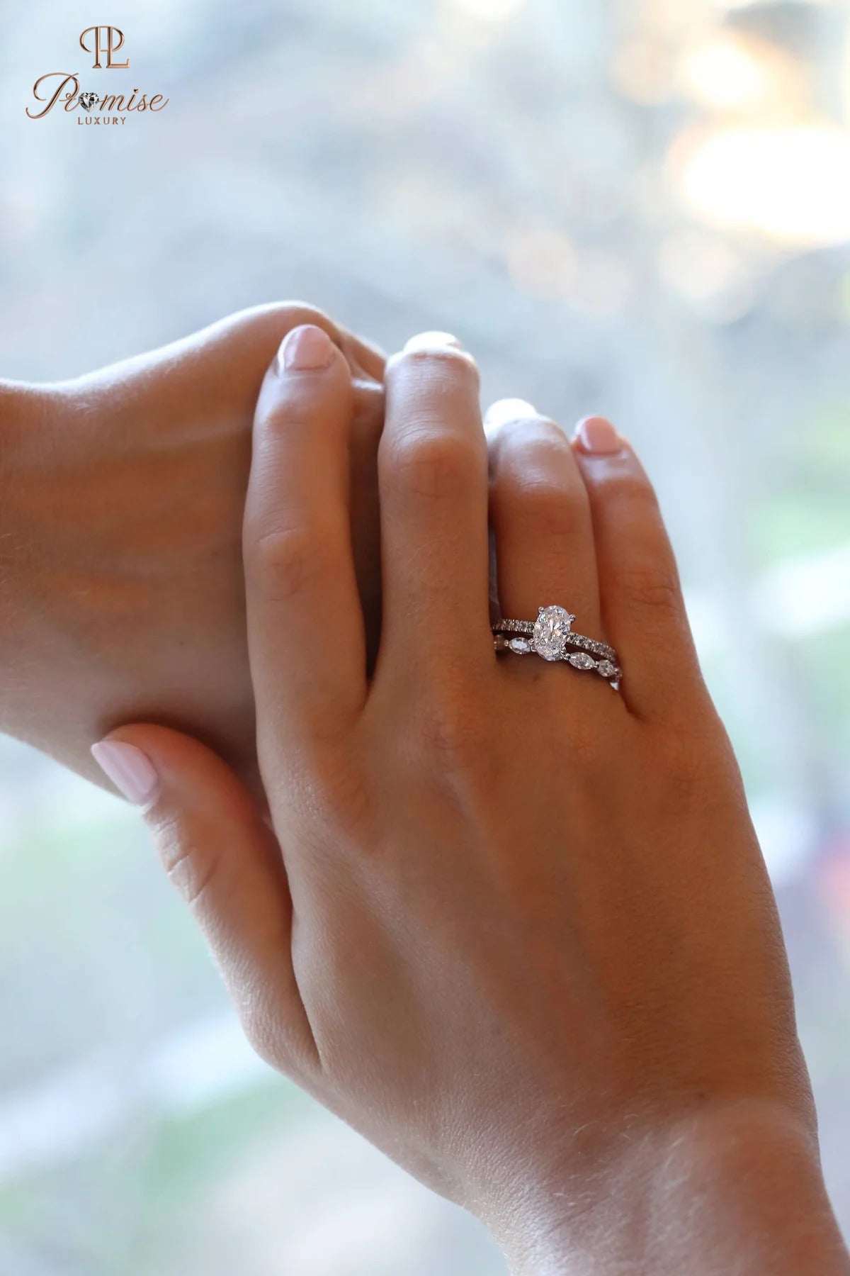 Minimalist Oval Lab Grown Diamond Engagement Ring - Luxury Bridal Ring