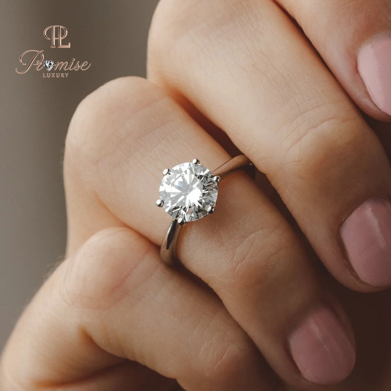 4-Prong Solitaire Round Diamond Ring in Solid Gold – Engagement & Wedding Ring