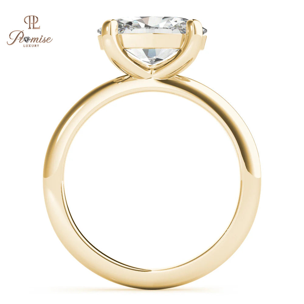 East West Oval Diamond Engagement Ring - Unique Modern Bridal Ring