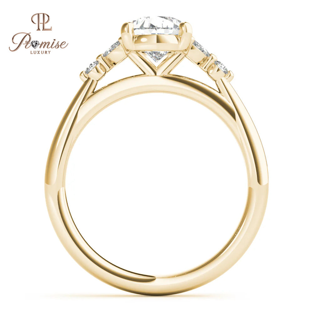 Vintage Pear Diamond Ring - Antique Style Engagement Ring For Women