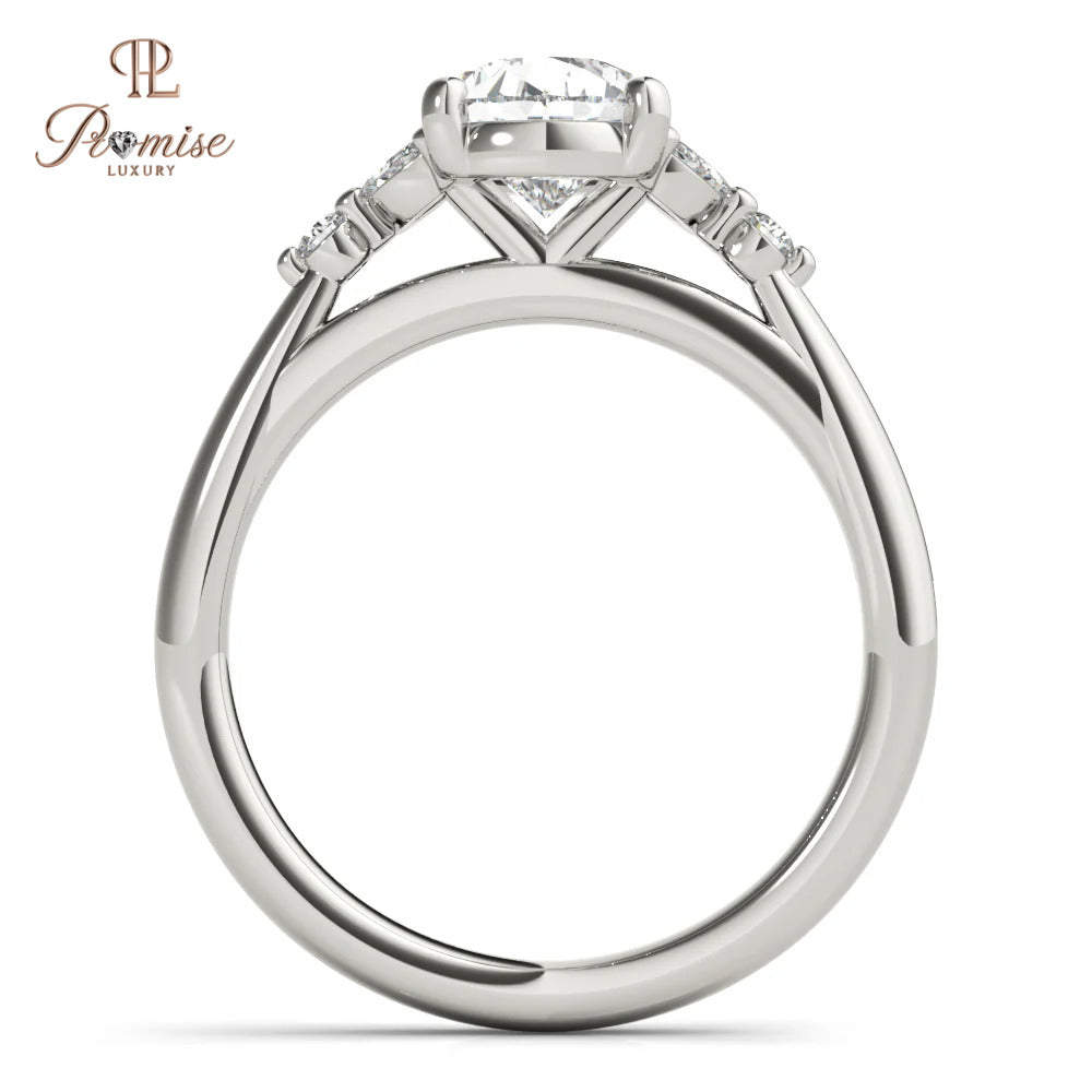 Vintage Pear Diamond Ring - Antique Style Engagement Ring For Women