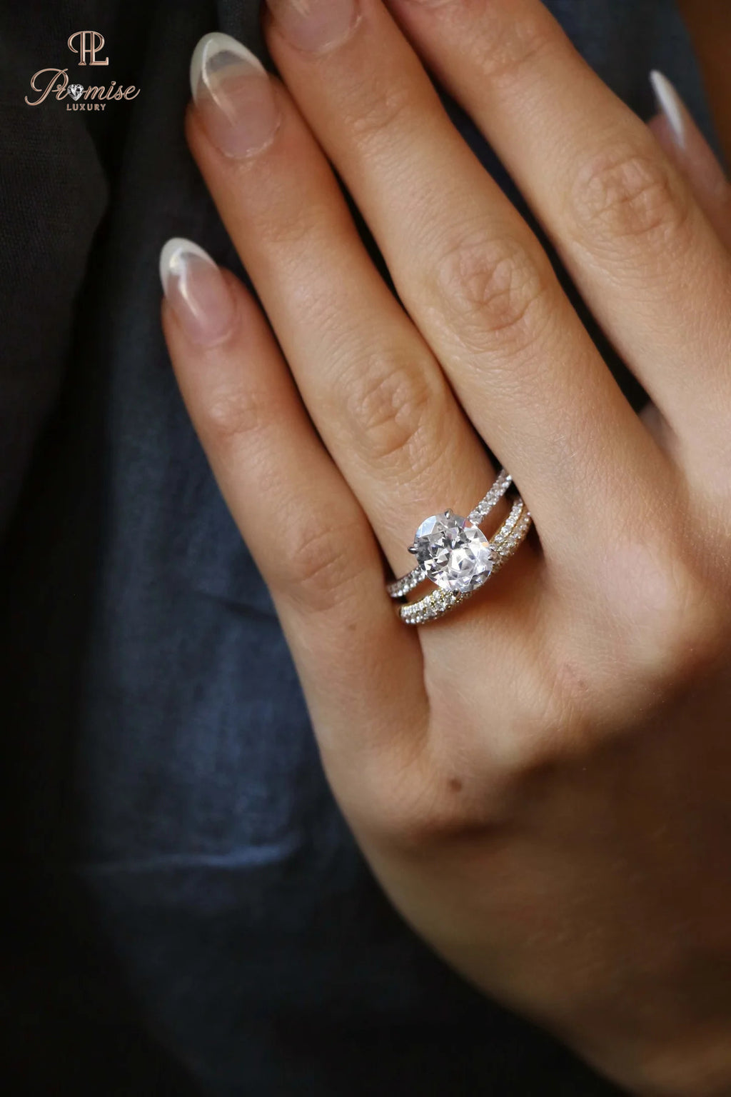 Minimalist Oval Lab Grown Diamond Engagement Ring - Luxury Bridal Ring