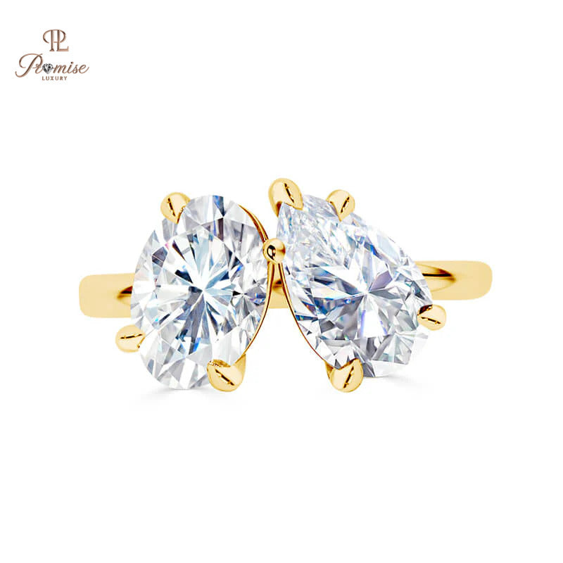 Pear & Oval Cut Toi Et Moi Ring – Unique Two Stone Engagement Ring