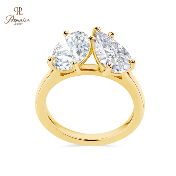 Pear & Oval Cut Toi Et Moi Ring – Unique Two Stone Engagement Ring