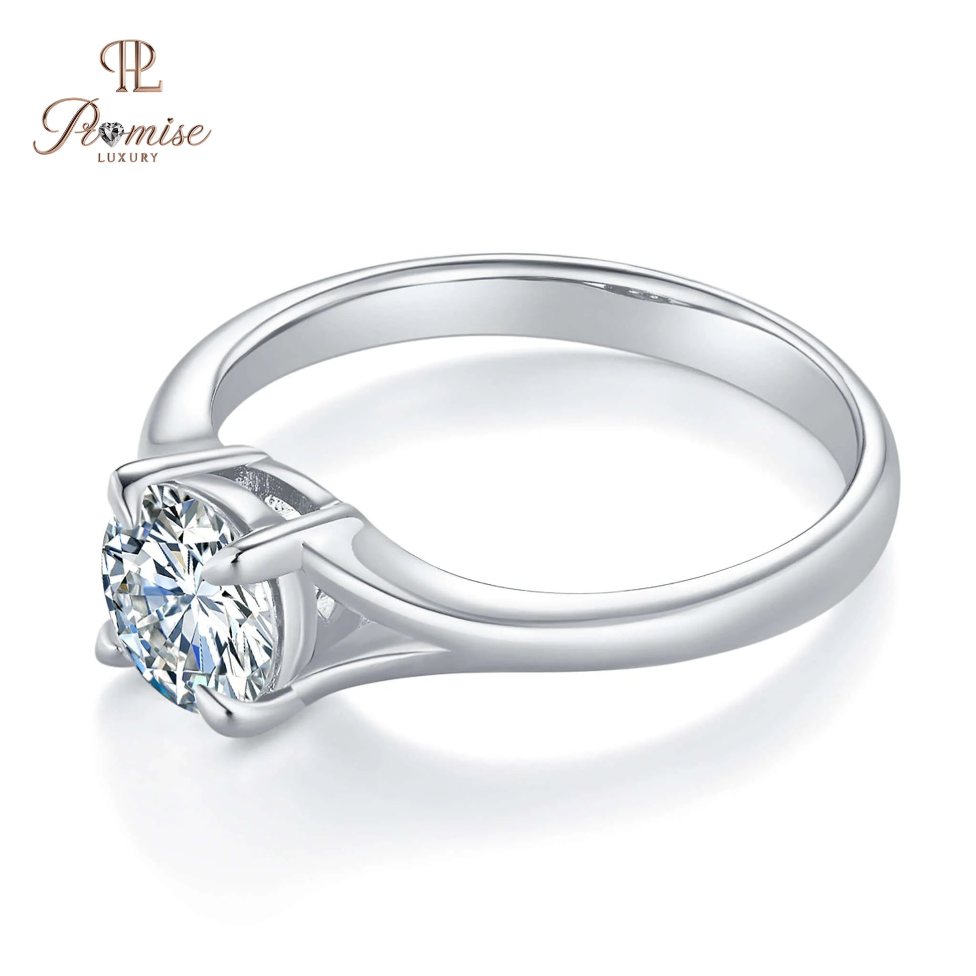 Classic Round Diamond Solitaire Ring – Minimalist Design
