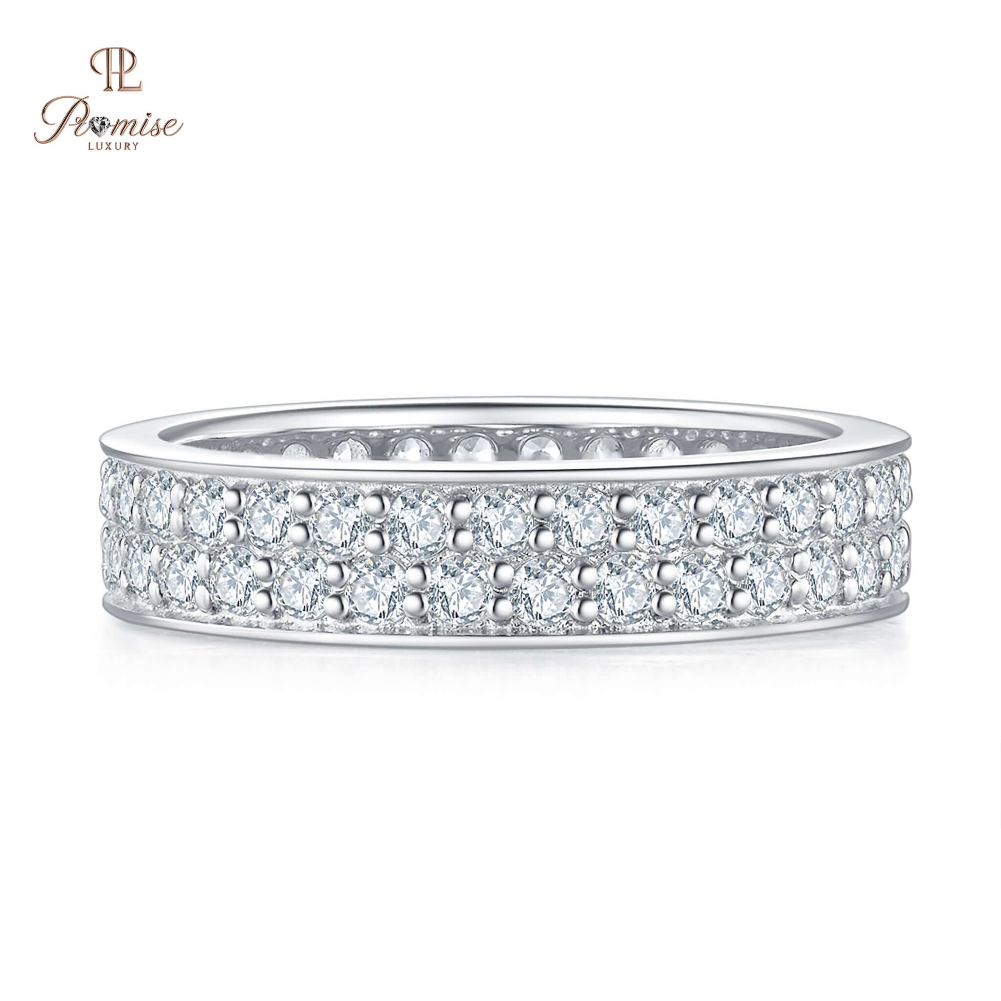 Women’s Double Diamond Eternity Ring – Full Eternity Band