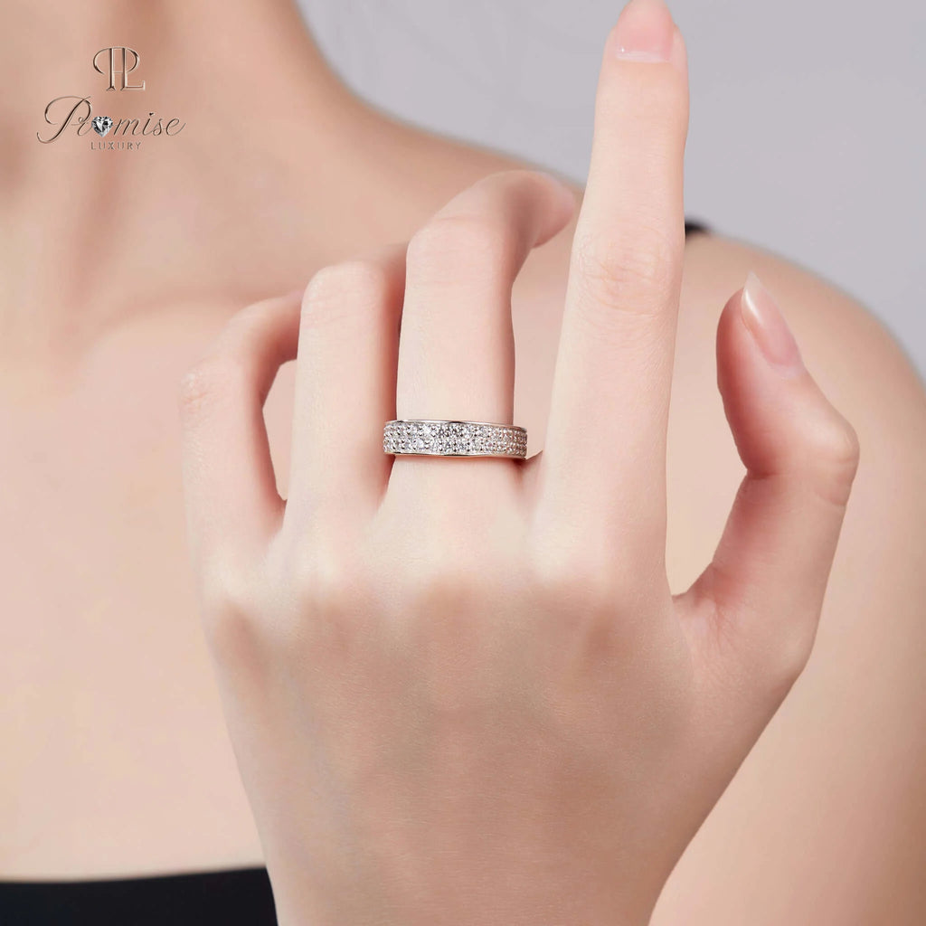 Women’s Double Diamond Eternity Ring – Full Eternity Band