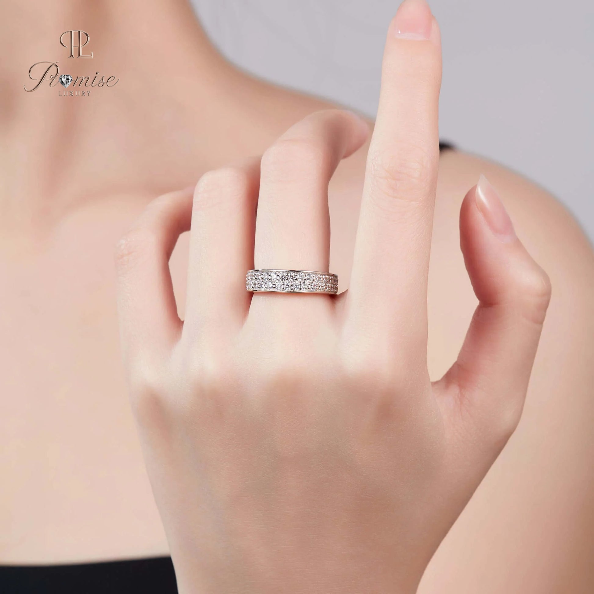 Women’s Double Diamond Eternity Ring – Full Eternity Band