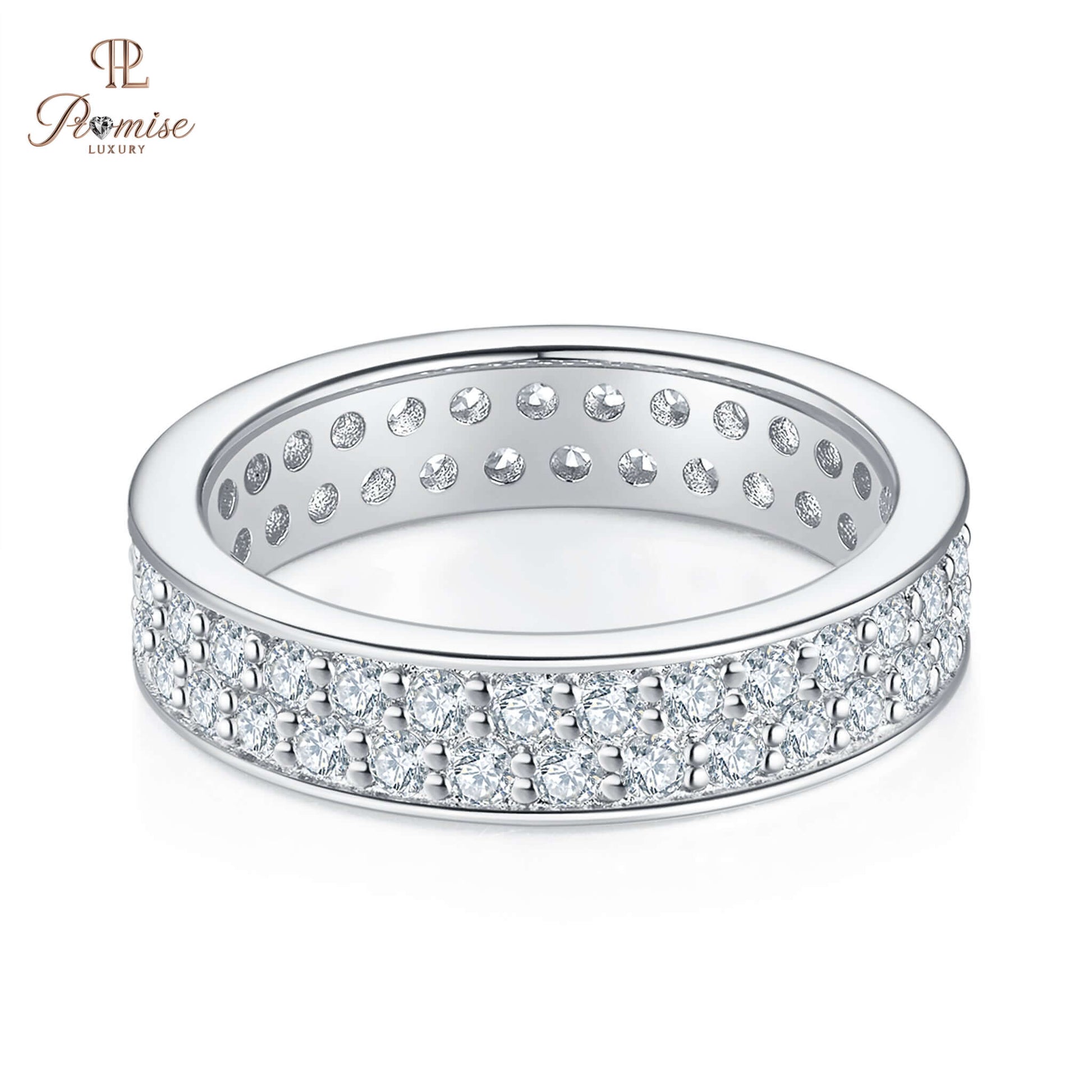 Women’s Double Diamond Eternity Ring – Full Eternity Band
