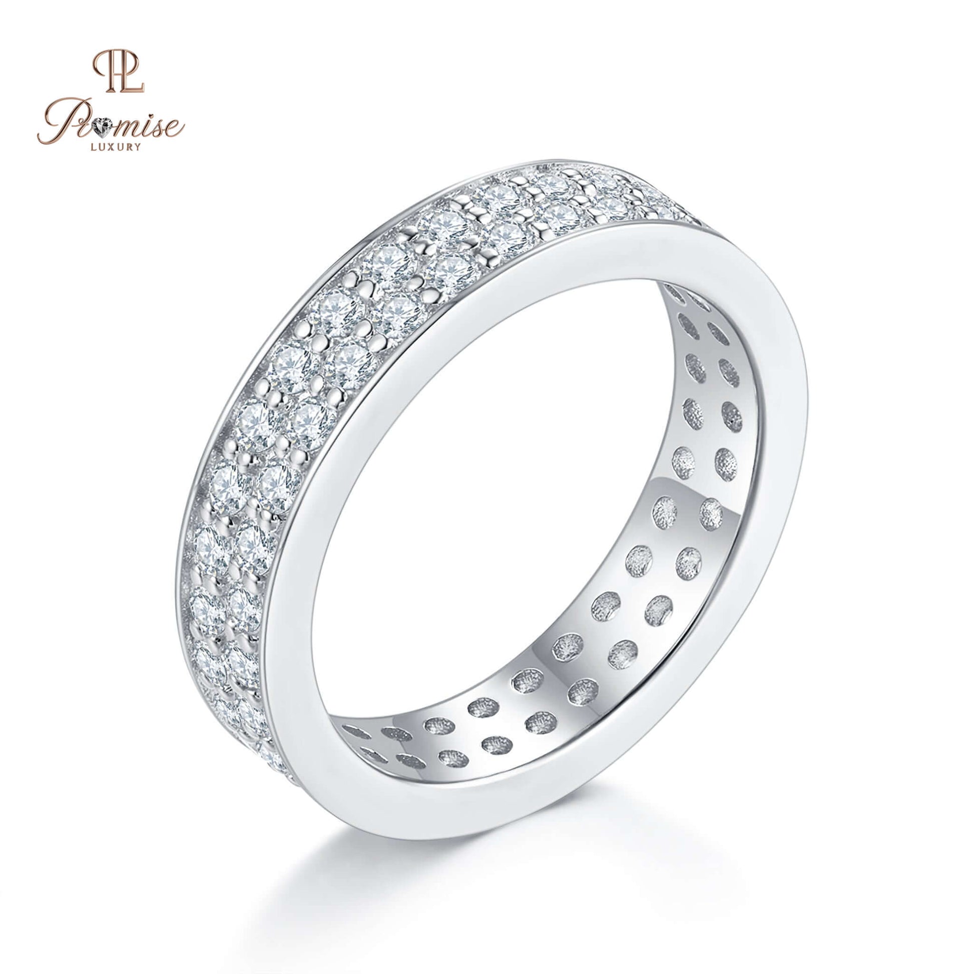 Women’s Double Diamond Eternity Ring – Full Eternity Band