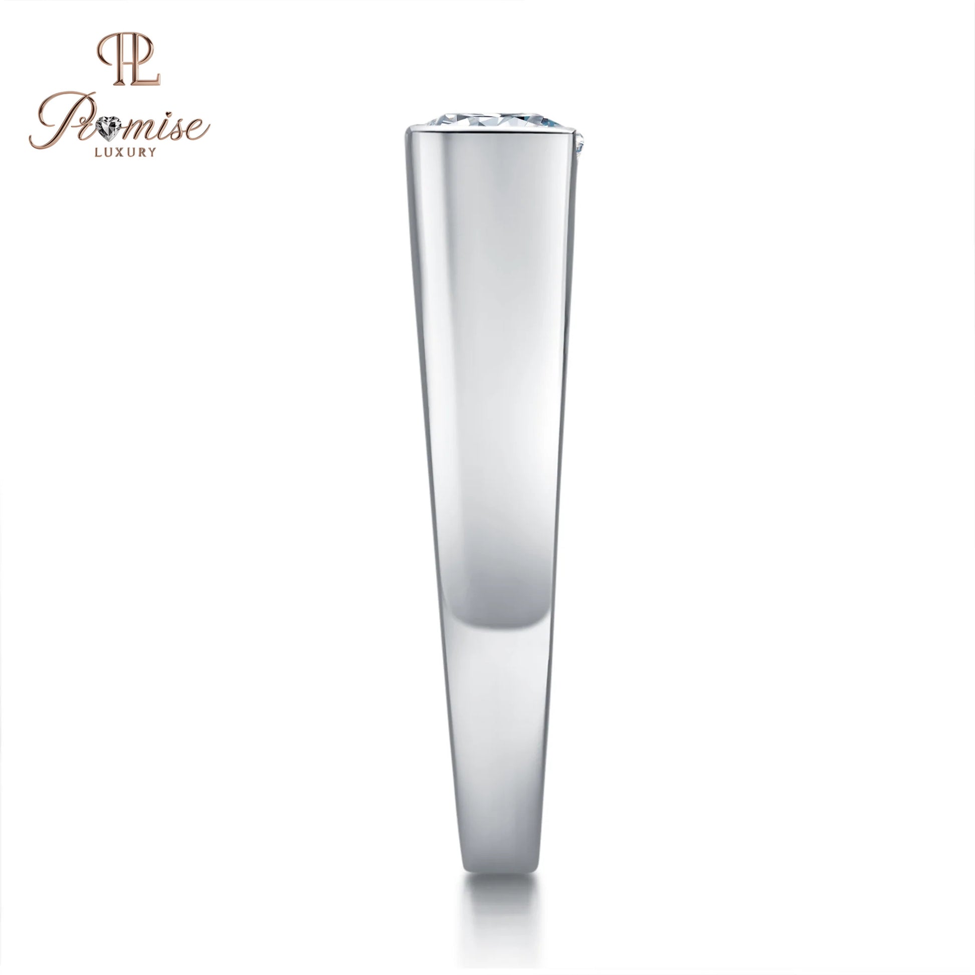 Radiant Diamond Solitaire Ring – Modern Men’s Engagement Ring