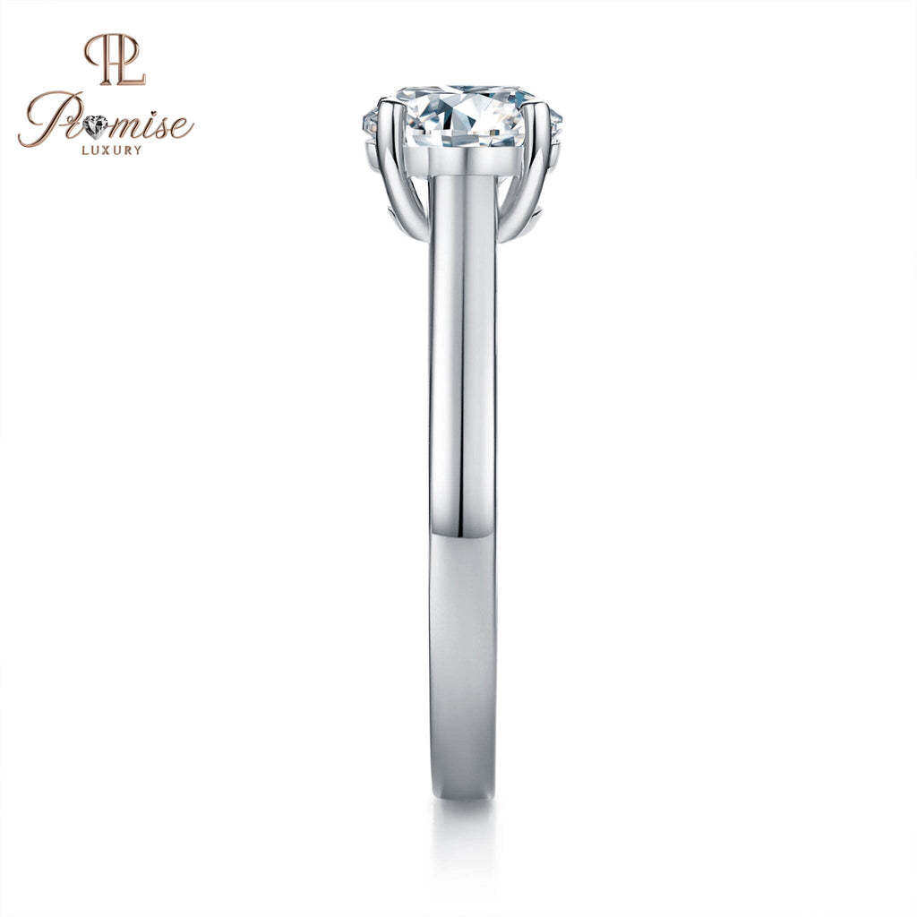 Handcrafted Round Solitaire Diamond Ring – 4 Prong Design