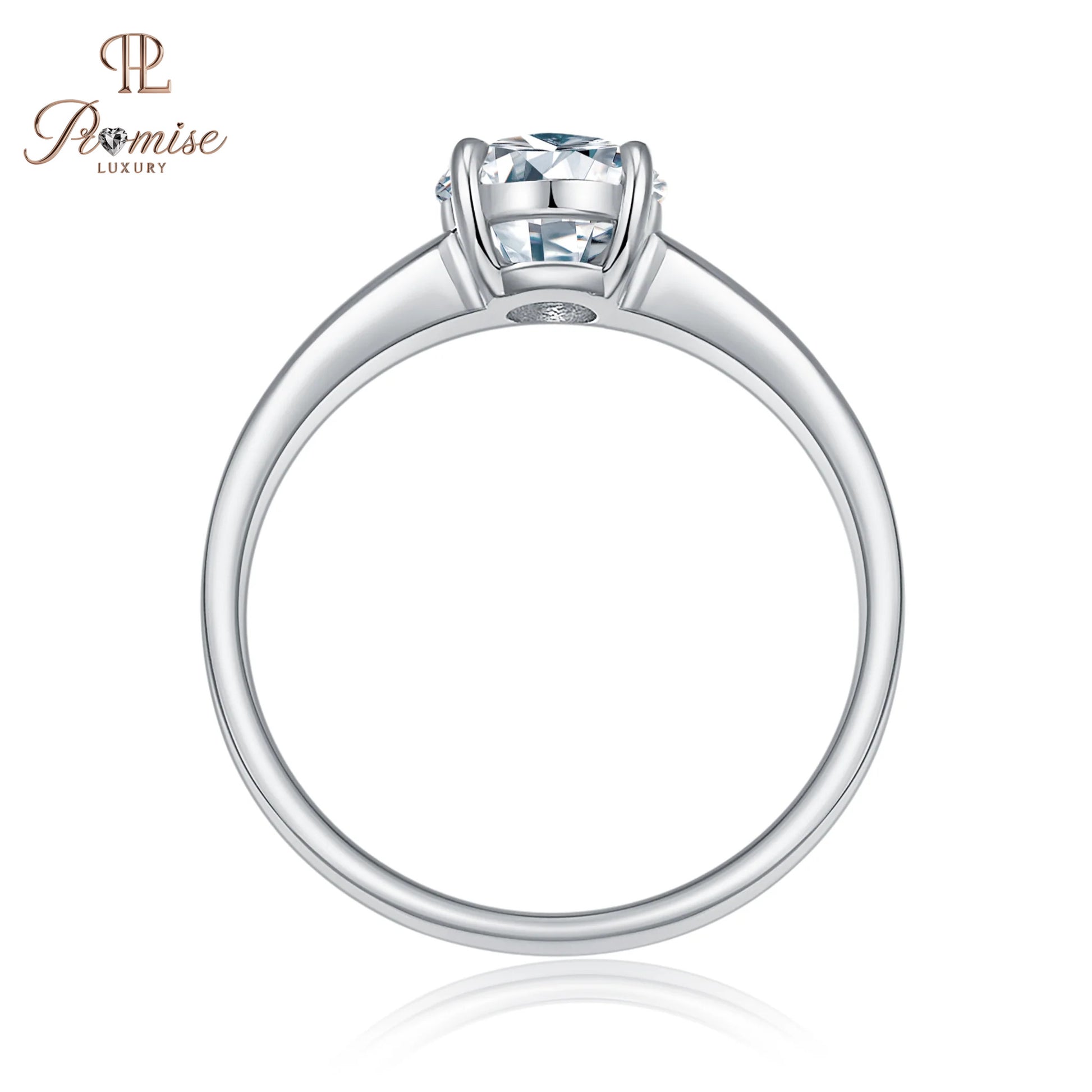 Handcrafted Round Solitaire Diamond Ring – 4 Prong Design