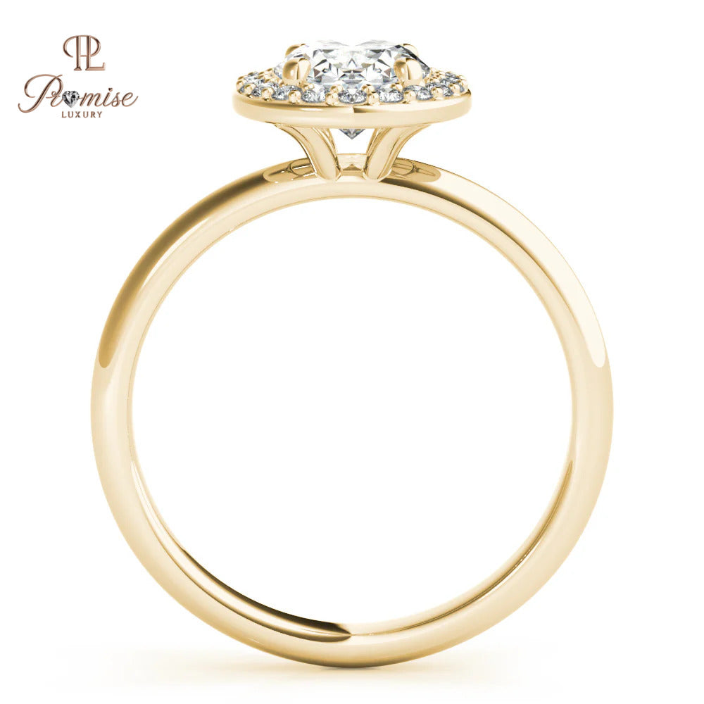 Halo Oval Diamond Engagement Ring – Luxury Engagement Ring for Women