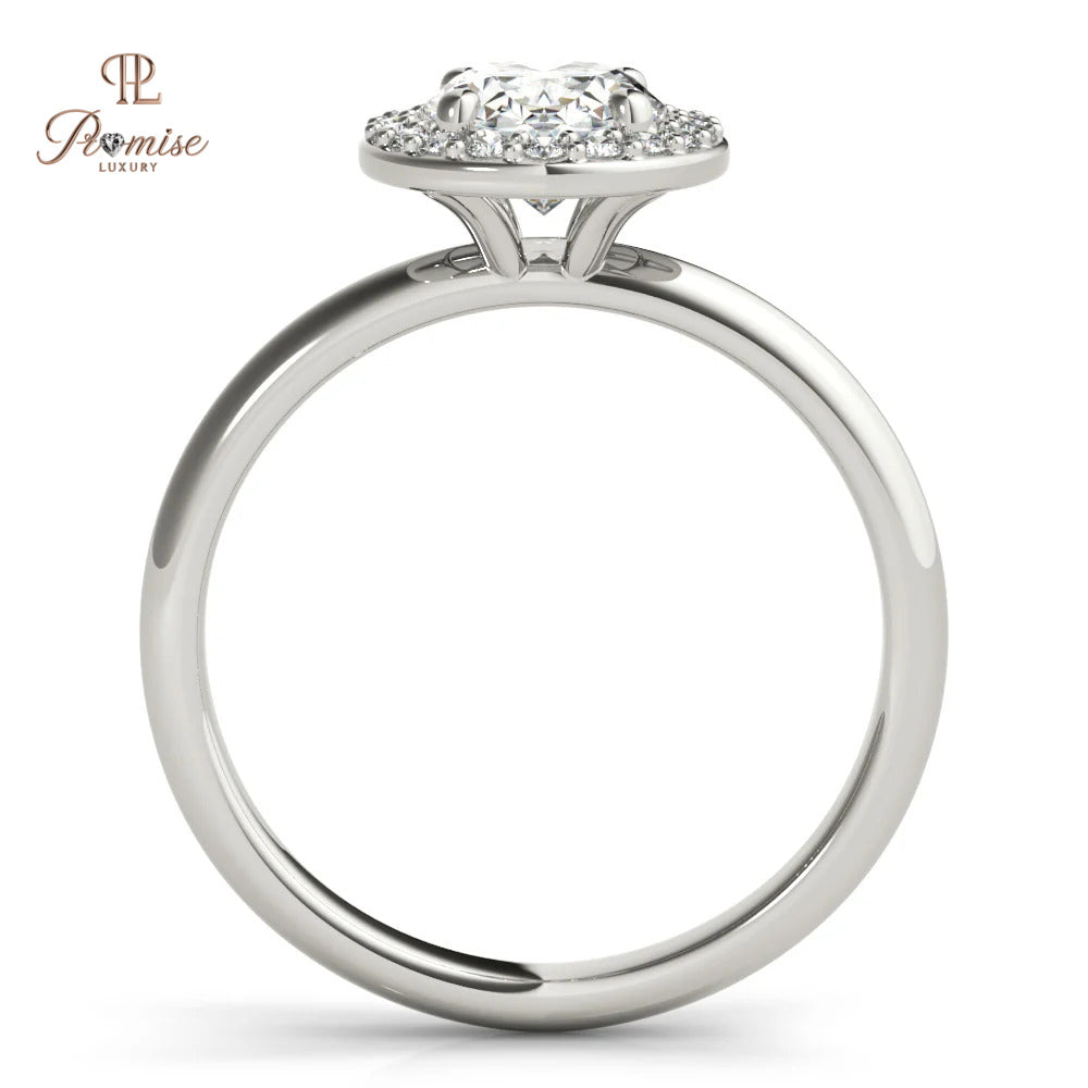 Halo Oval Diamond Engagement Ring – Luxury Engagement Ring for Women