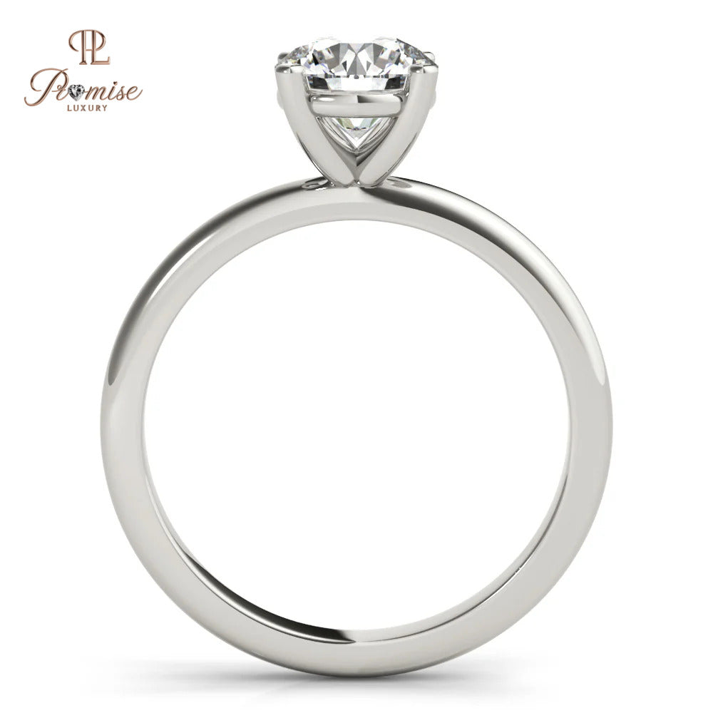 Classic Solitaire Round Diamond Engagement Ring - Gold Bridal Ring Gold