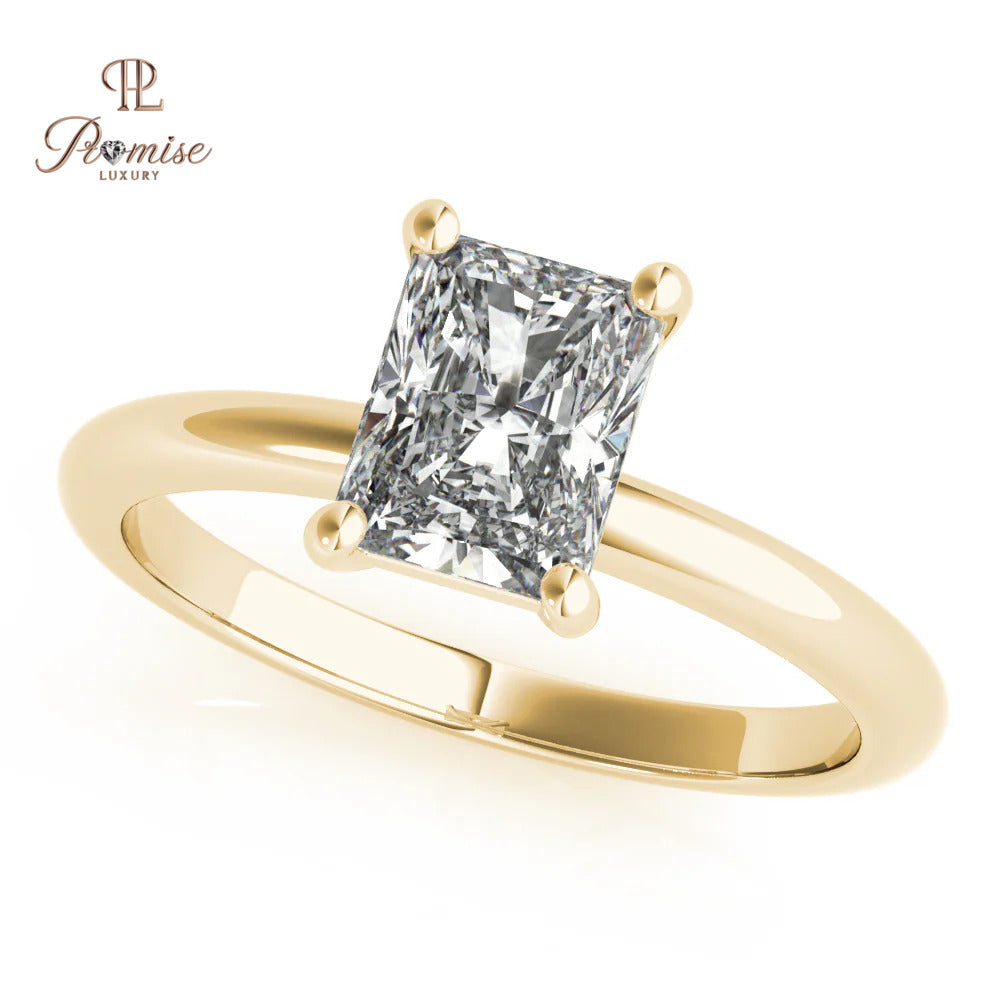 Classic Radiant Cut Lab Created Diamond Ring - Minimalist Luxury Engagement Ring