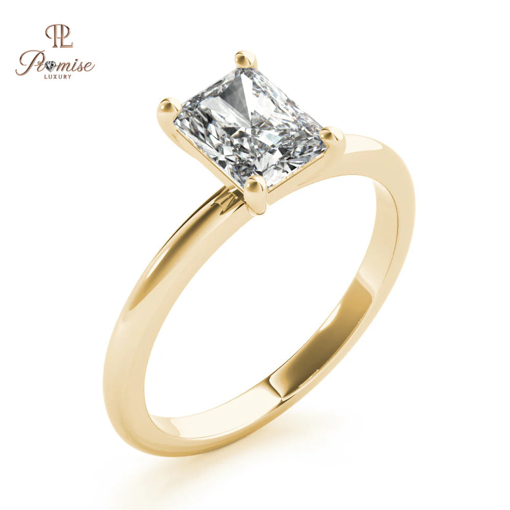 Classic Radiant Cut Lab Created Diamond Ring - Minimalist Luxury Engagement Ring
