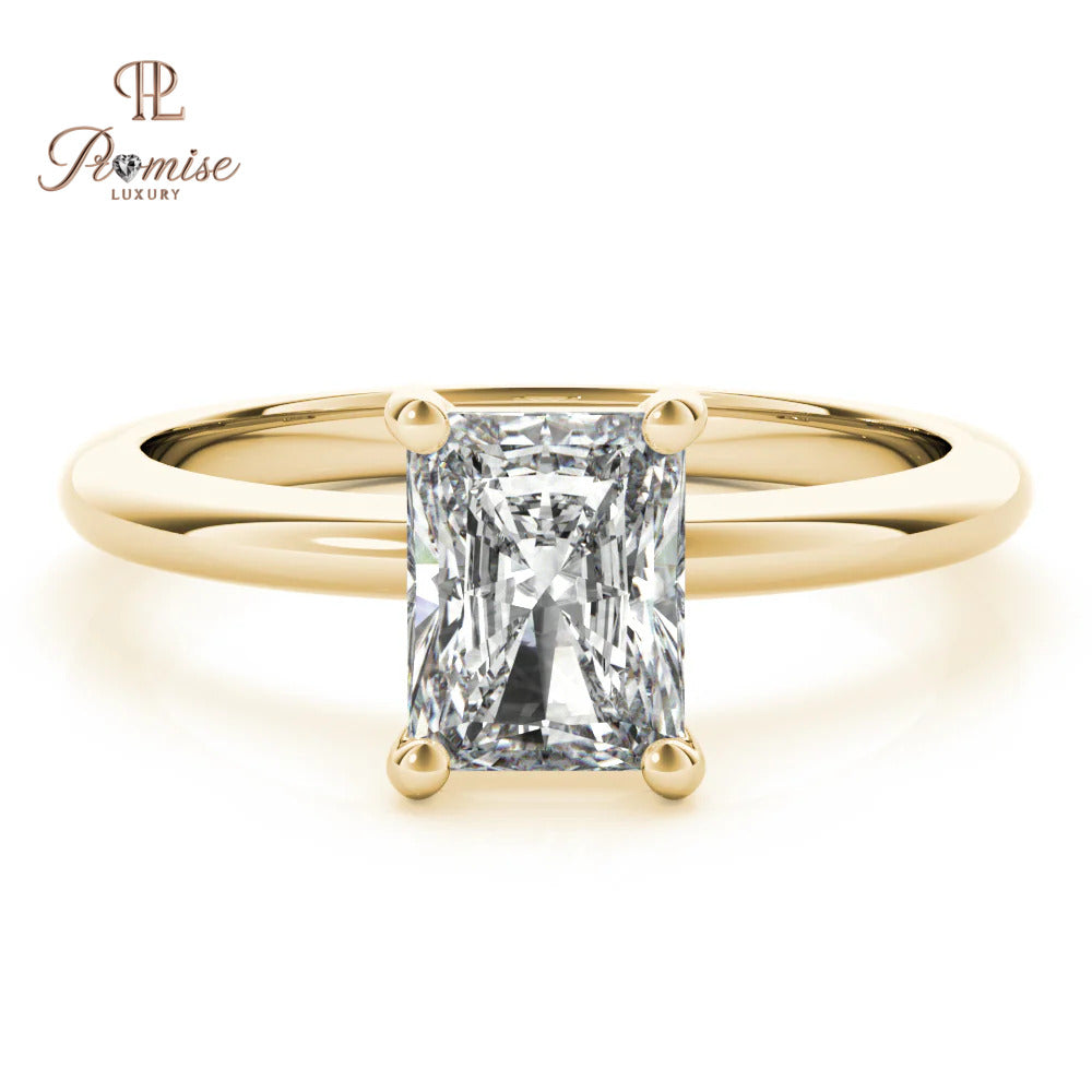 Classic Radiant Cut Lab Created Diamond Ring - Minimalist Luxury Engagement Ring