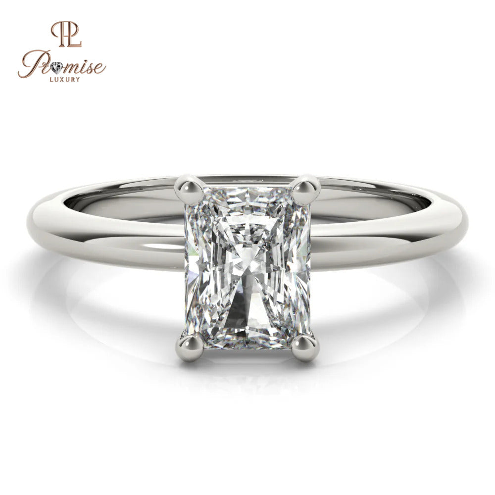 Classic Radiant Cut Lab Created Diamond Ring - Minimalist Luxury Engagement Ring