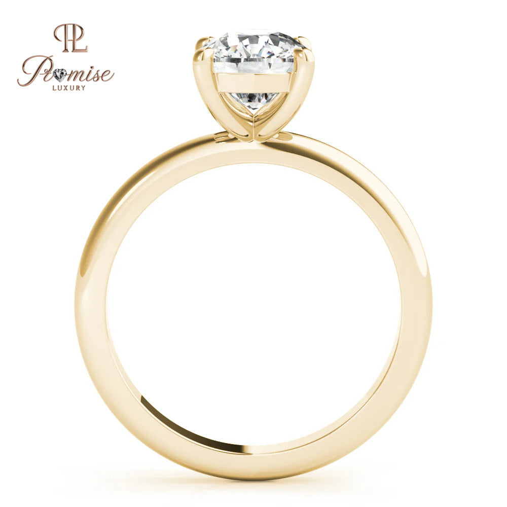 Cushion Cut Solitaire Lab Diamond Ring – Minimalist Engagement & Proposal Ring