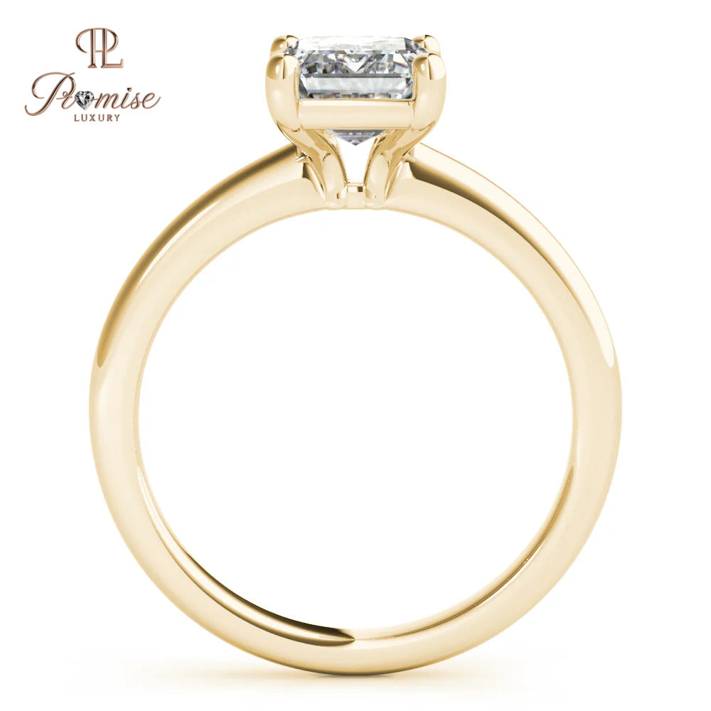 Luxury Emerald Cut Lab Created Diamond Ring – Timeless Engagement Ring for Women