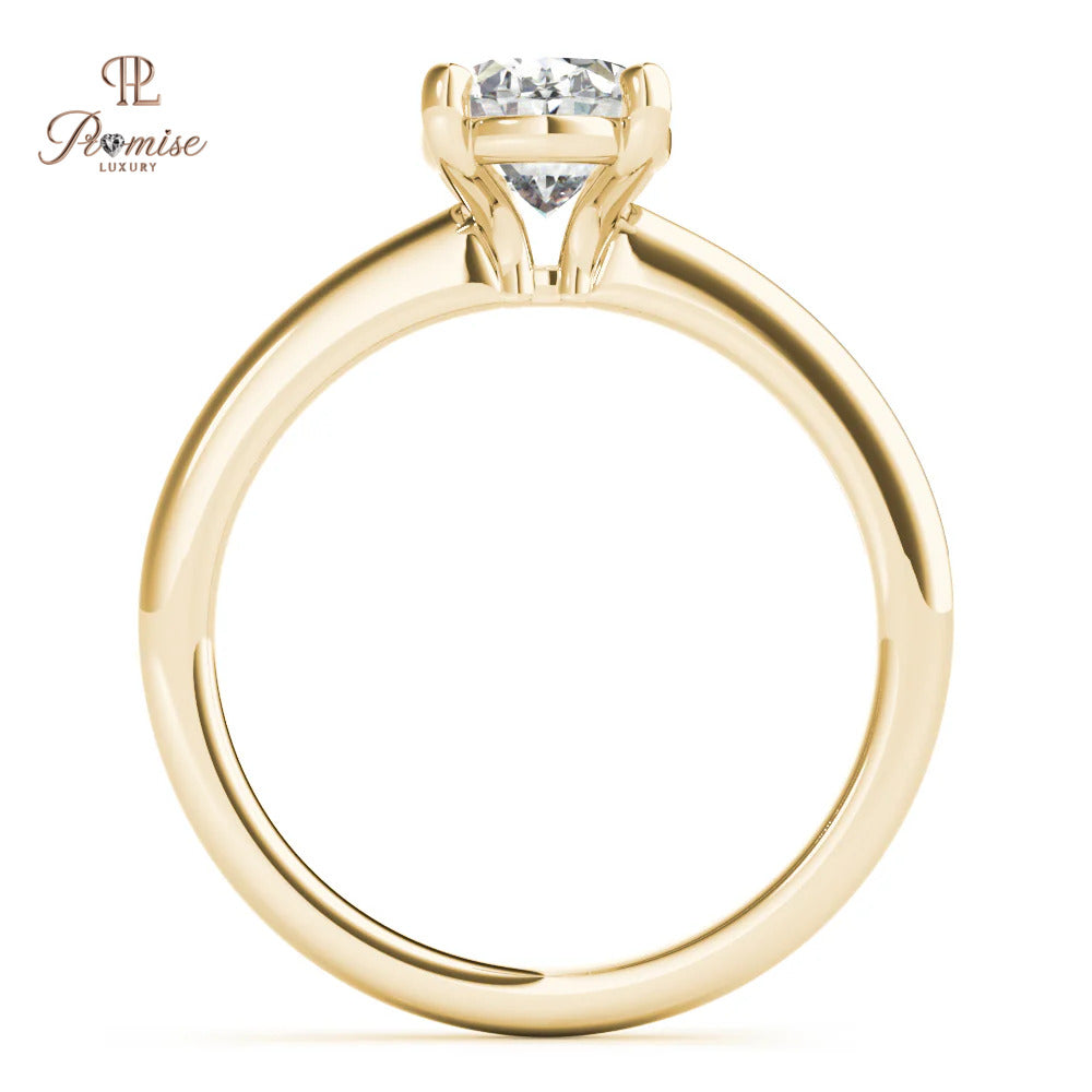 Elegant Oval cut Diamond Solitaire Engagement Ring -Diamond Promise Ring