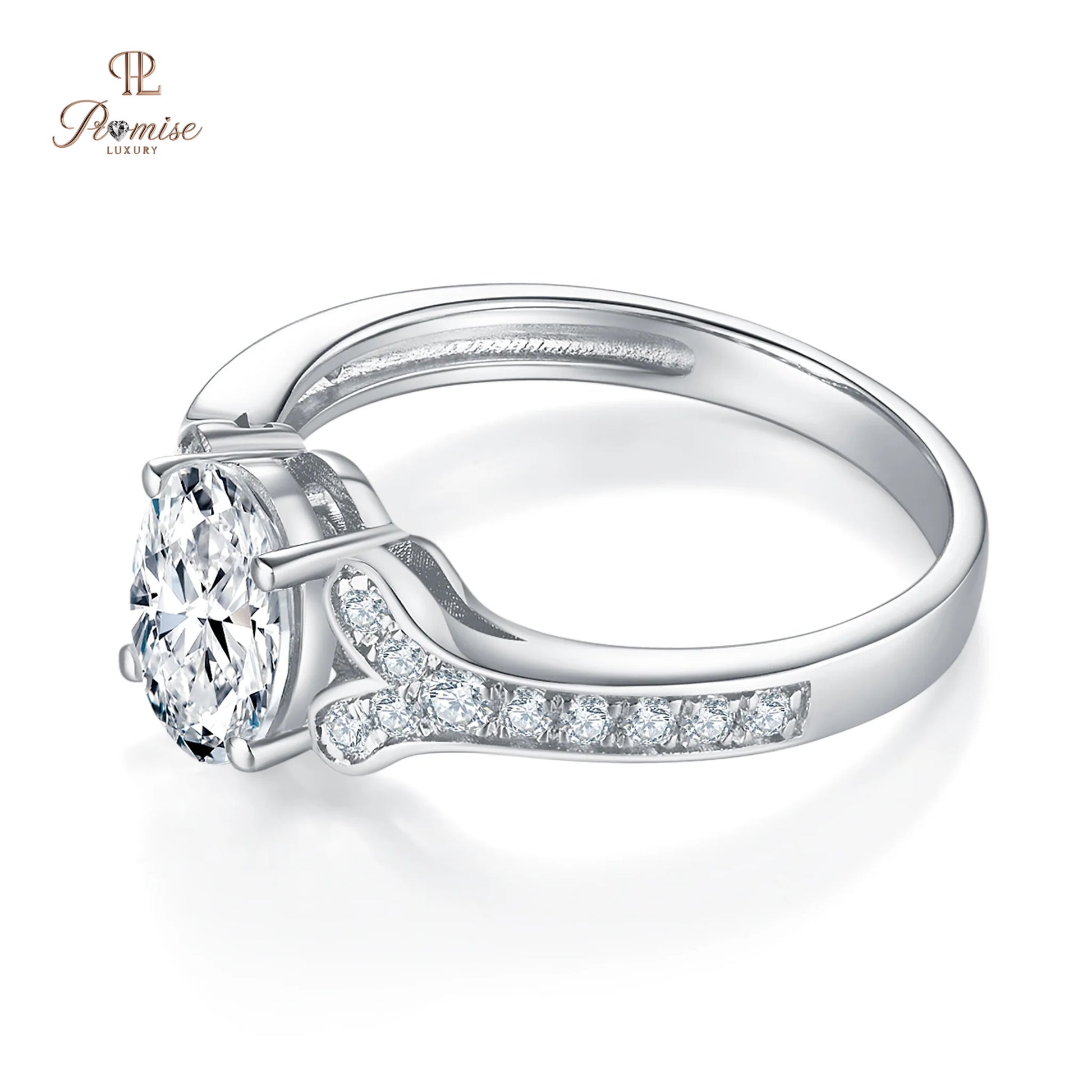 Fancy Oval Lab Grown Diamond Engagement Ring – Elegant Bridal Ring