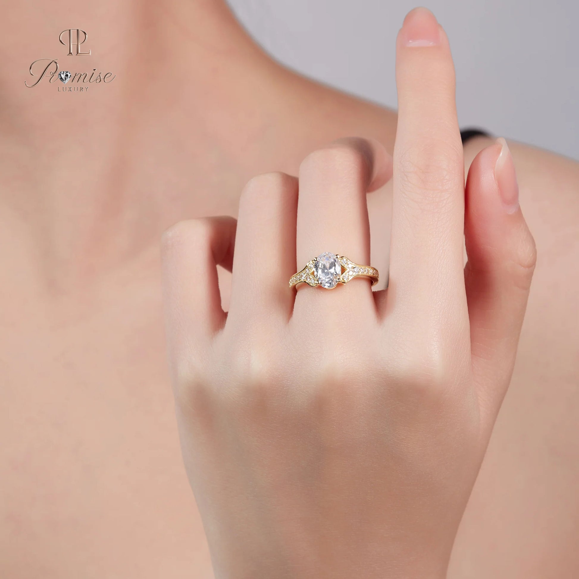 Fancy Oval Lab Grown Diamond Engagement Ring – Elegant Bridal Ring