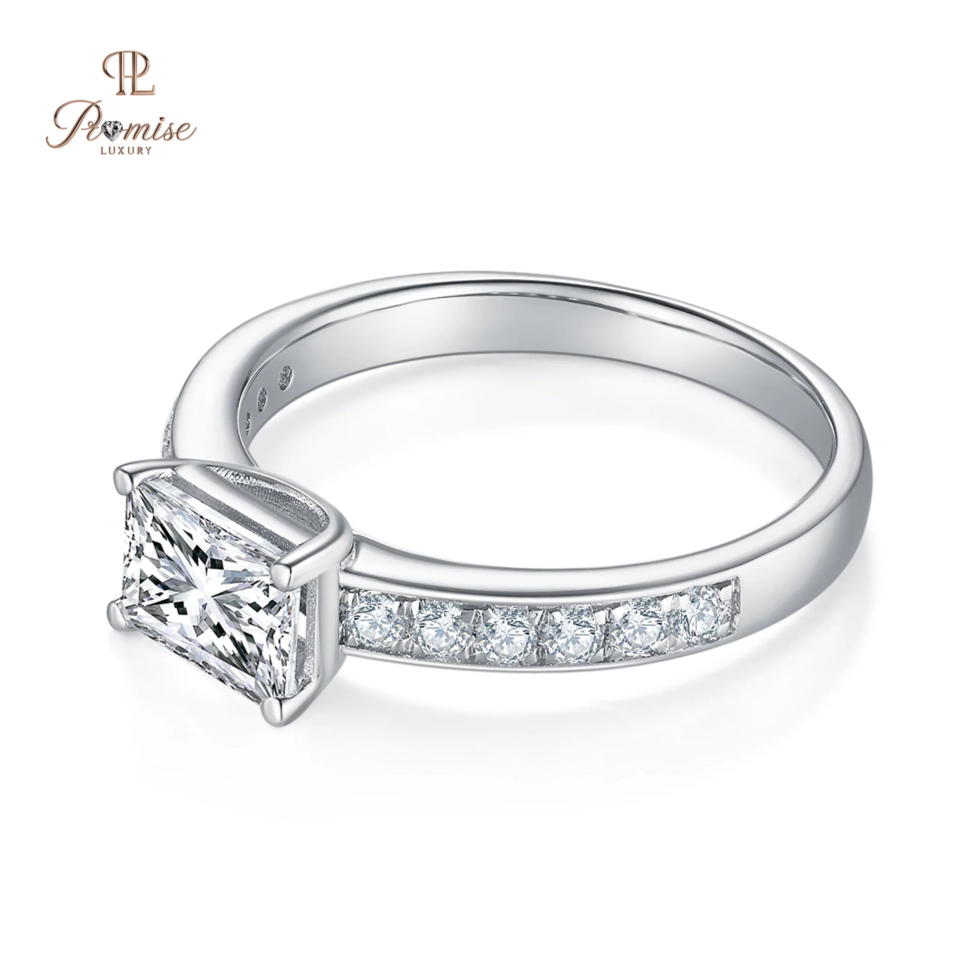 Radiant Cut Diamond Ring East-West Pavé Set – Bridal Ring