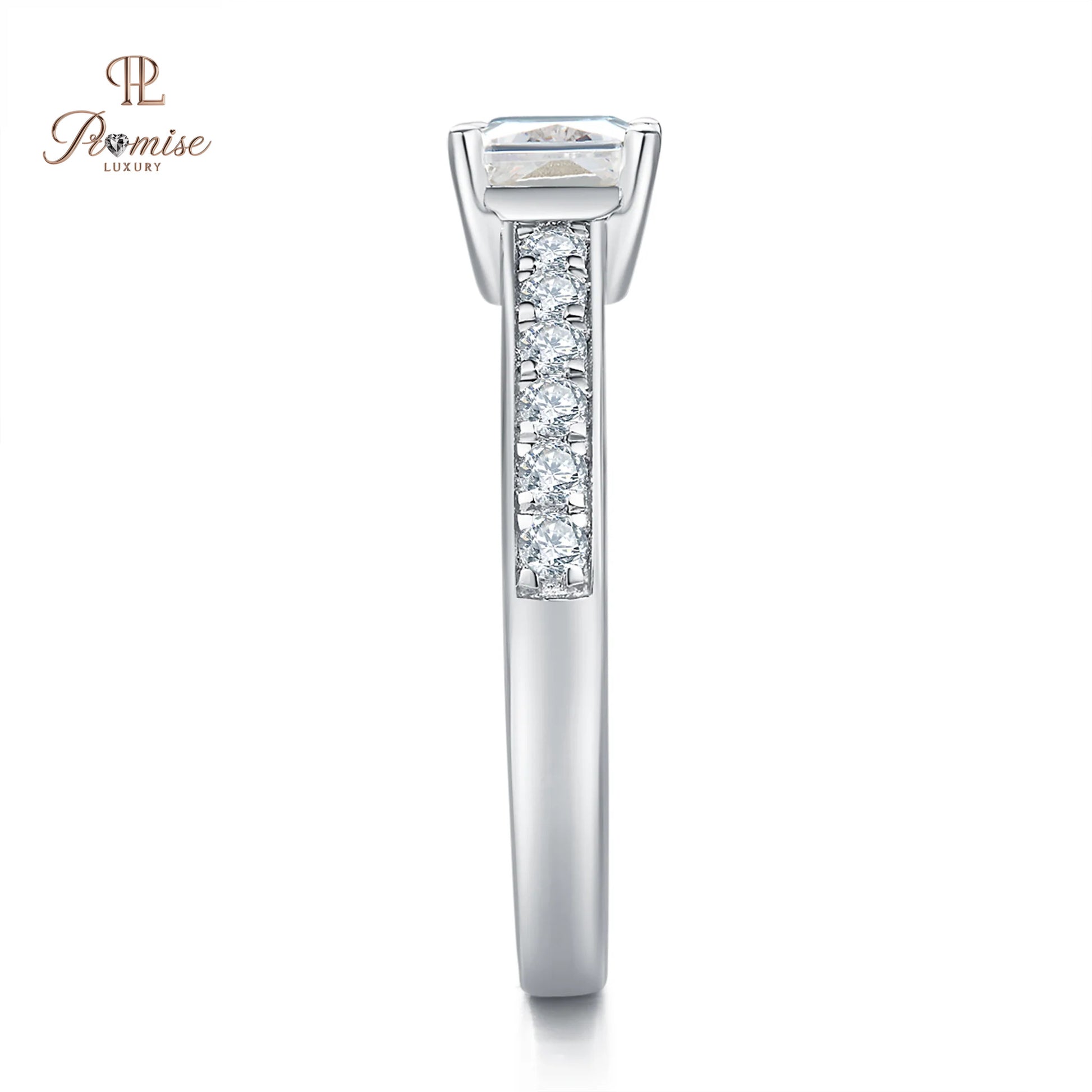 Radiant Cut Diamond Ring East-West Pavé Set – Bridal Ring