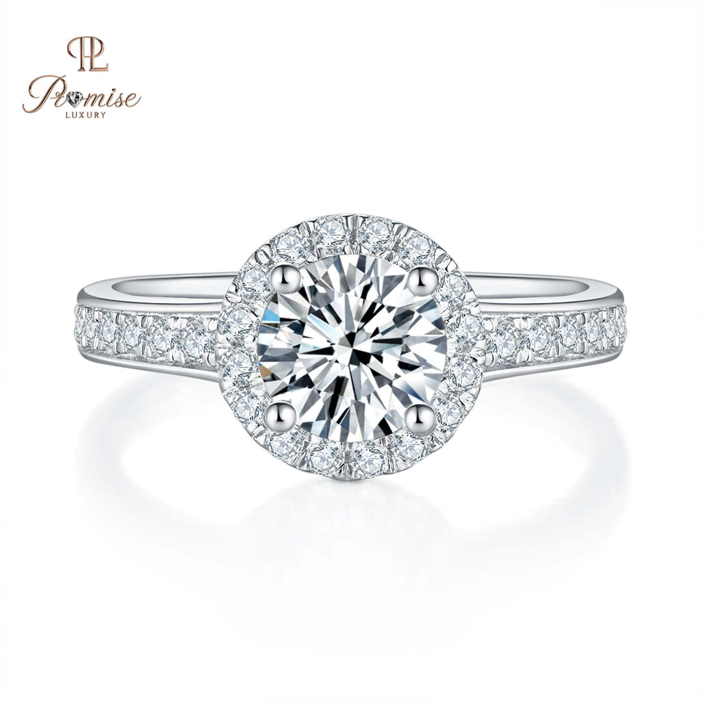 Premium Round Halo Diamond Ring – Sparkling Engagement Ring
