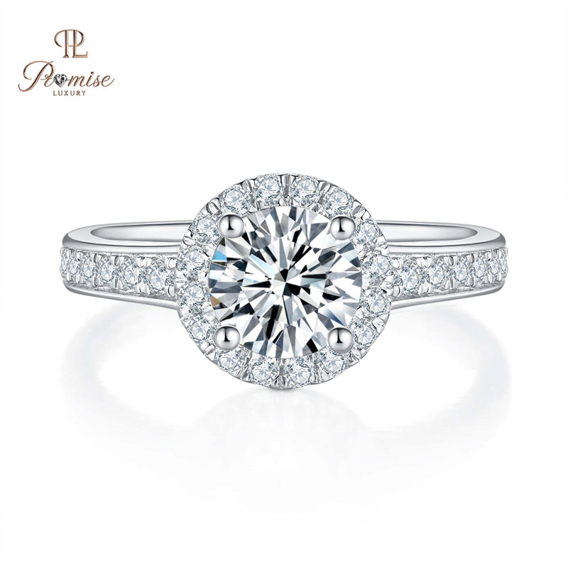 Premium Round Halo Diamond Ring – Sparkling Engagement Ring