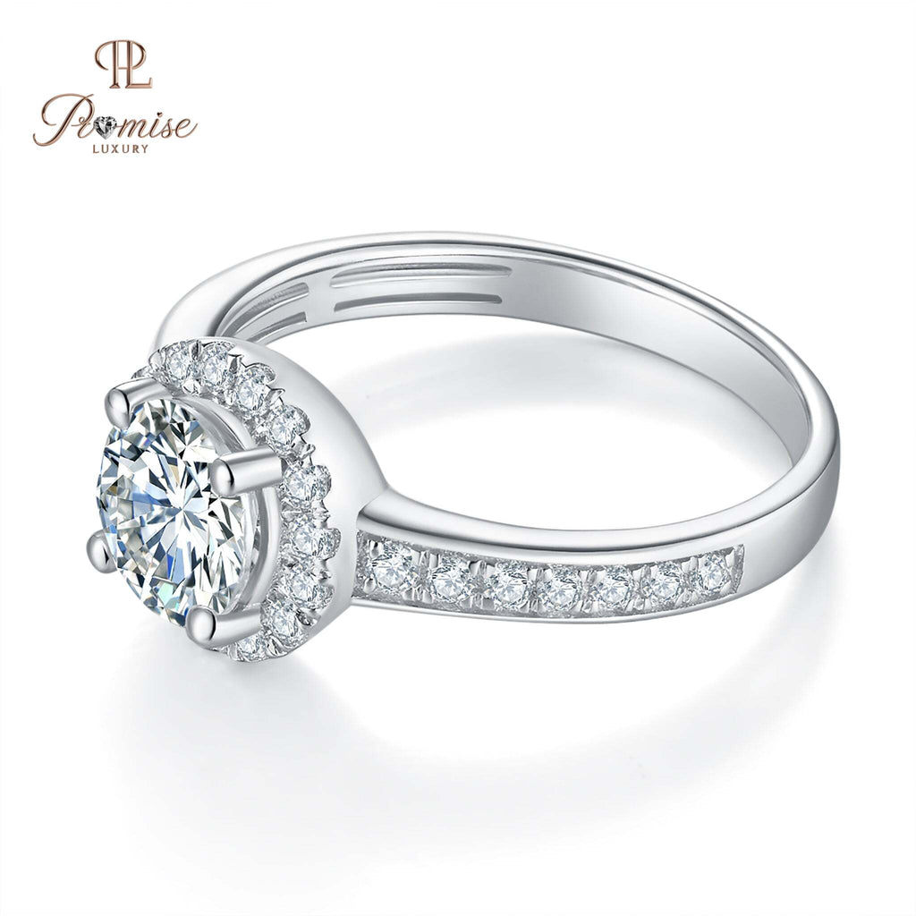 Premium Round Halo Diamond Ring – Sparkling Engagement Ring