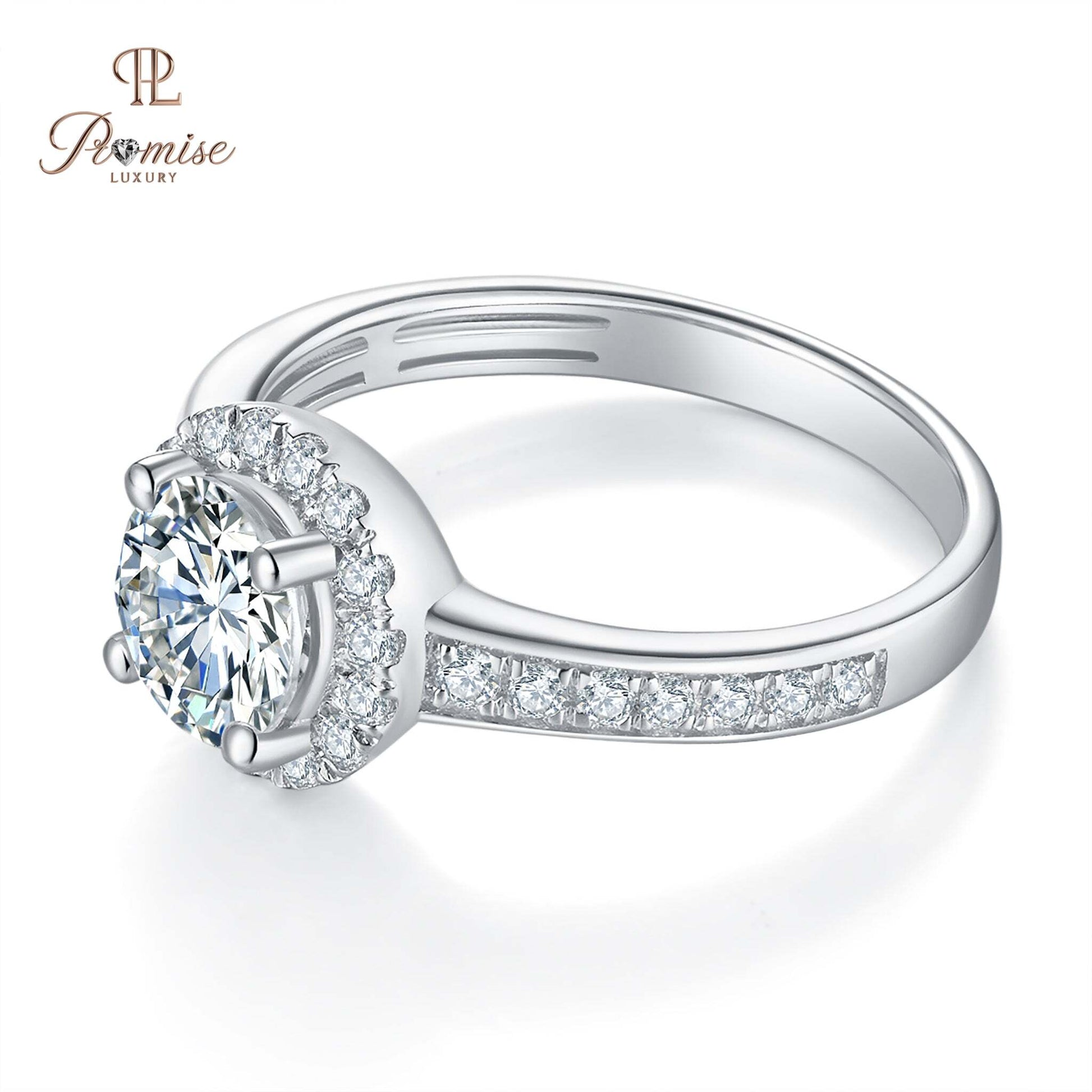 Premium Round Halo Diamond Ring – Sparkling Engagement Ring