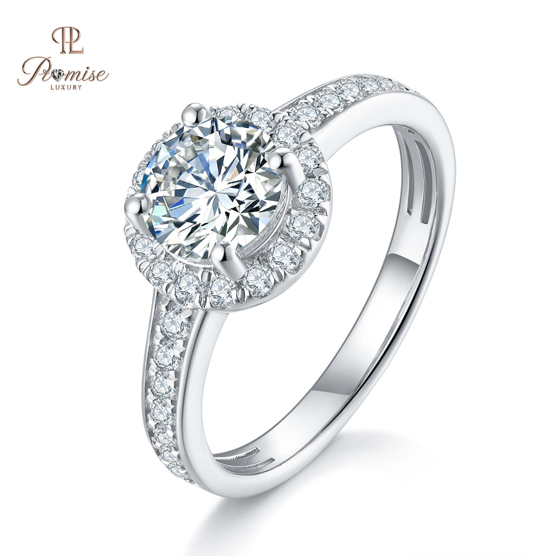 Premium Round Halo Diamond Ring – Sparkling Engagement Ring