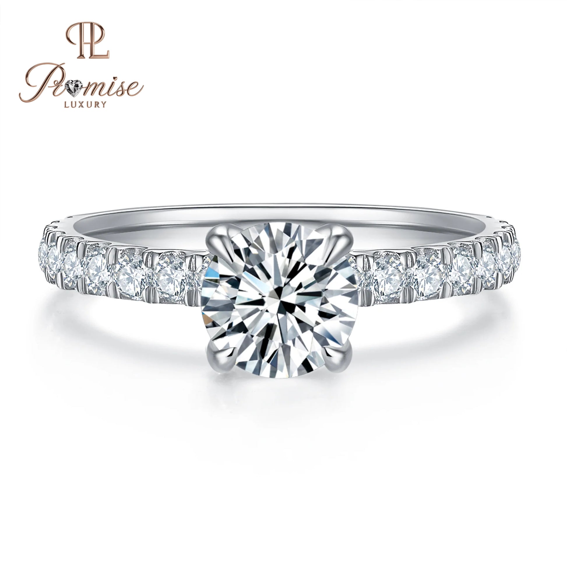 Unique Halo Diamond Ring Round Cut – Elegant Engagement Ring