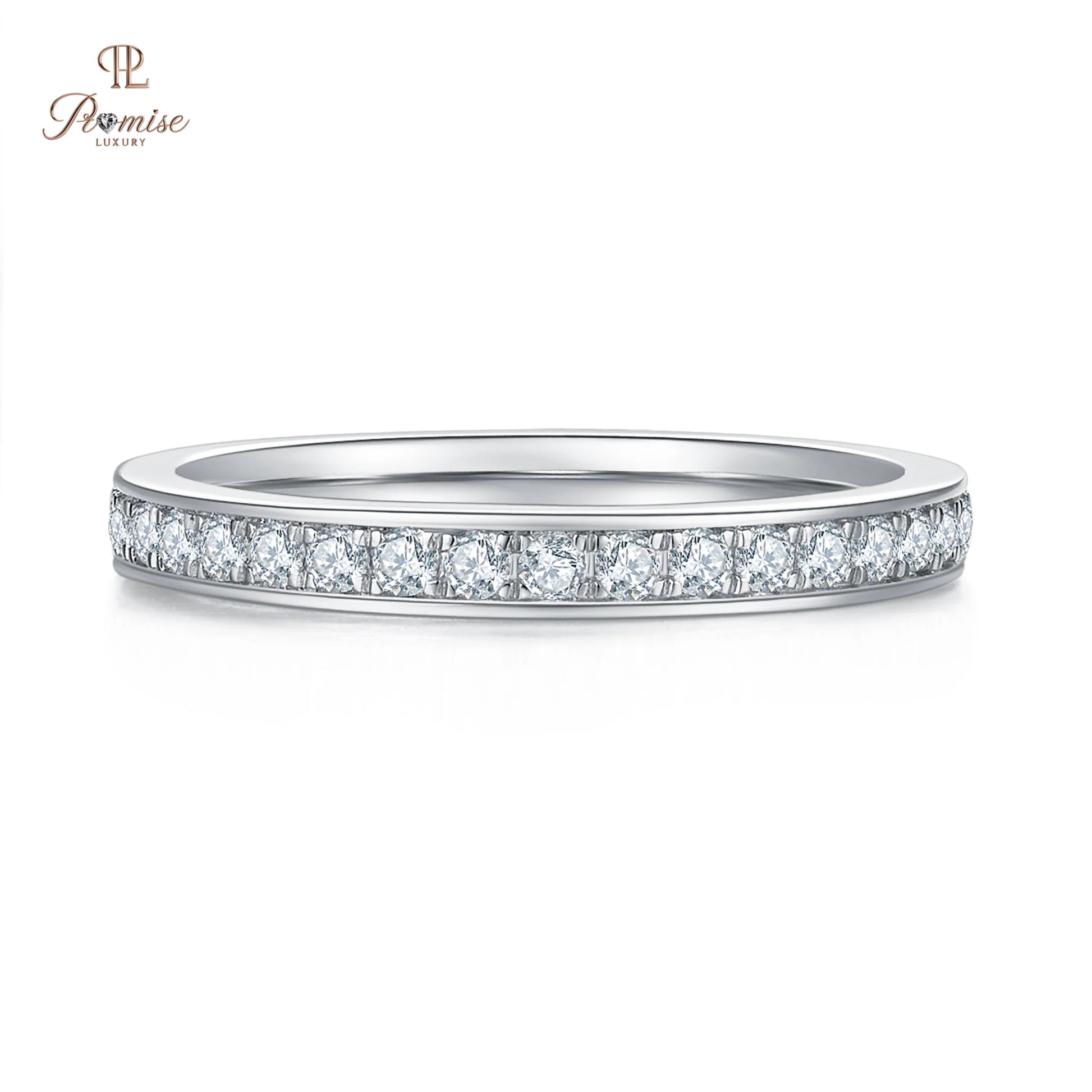 Channel Set Round Diamond Ring – Classic Wedding Band for Women