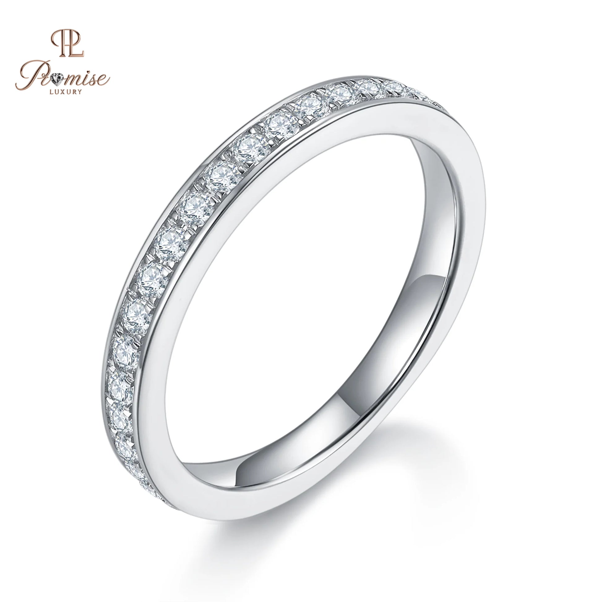 Channel Set Round Diamond Ring – Classic Wedding Band for Women