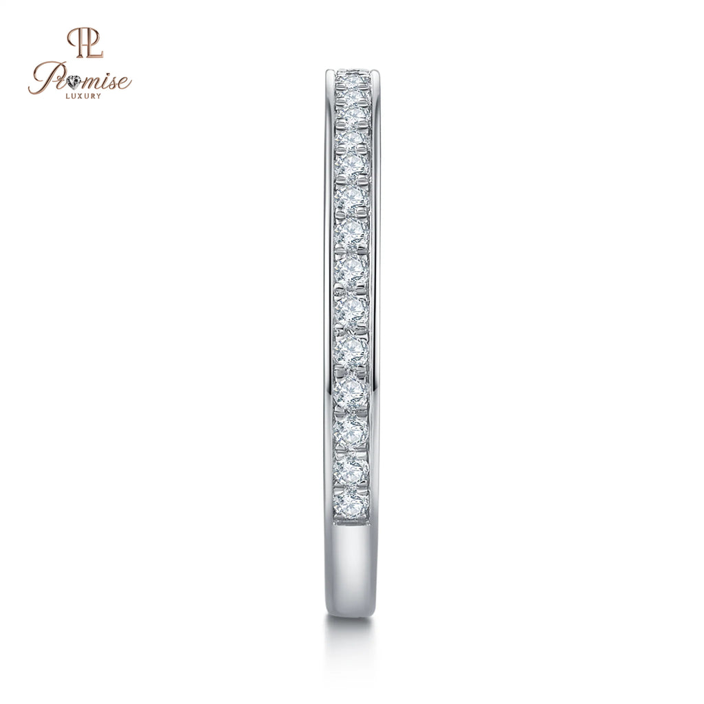 Channel Set Round Diamond Eternity Band – Wedding Ring for Women
