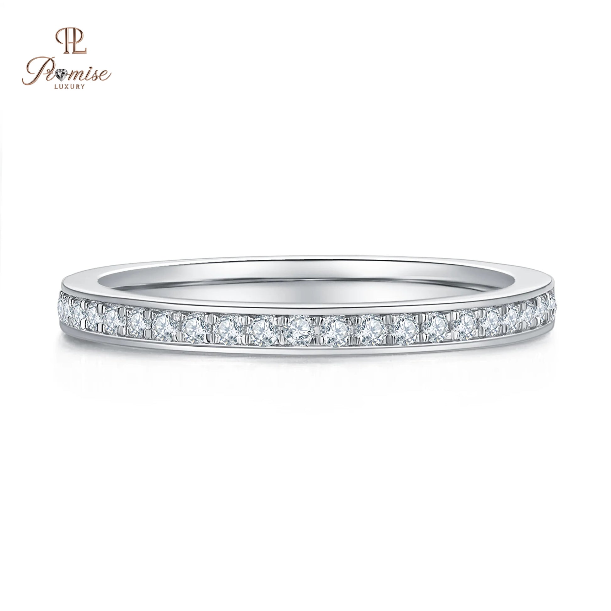 Channel Set Round Diamond Eternity Band – Wedding Ring for Women