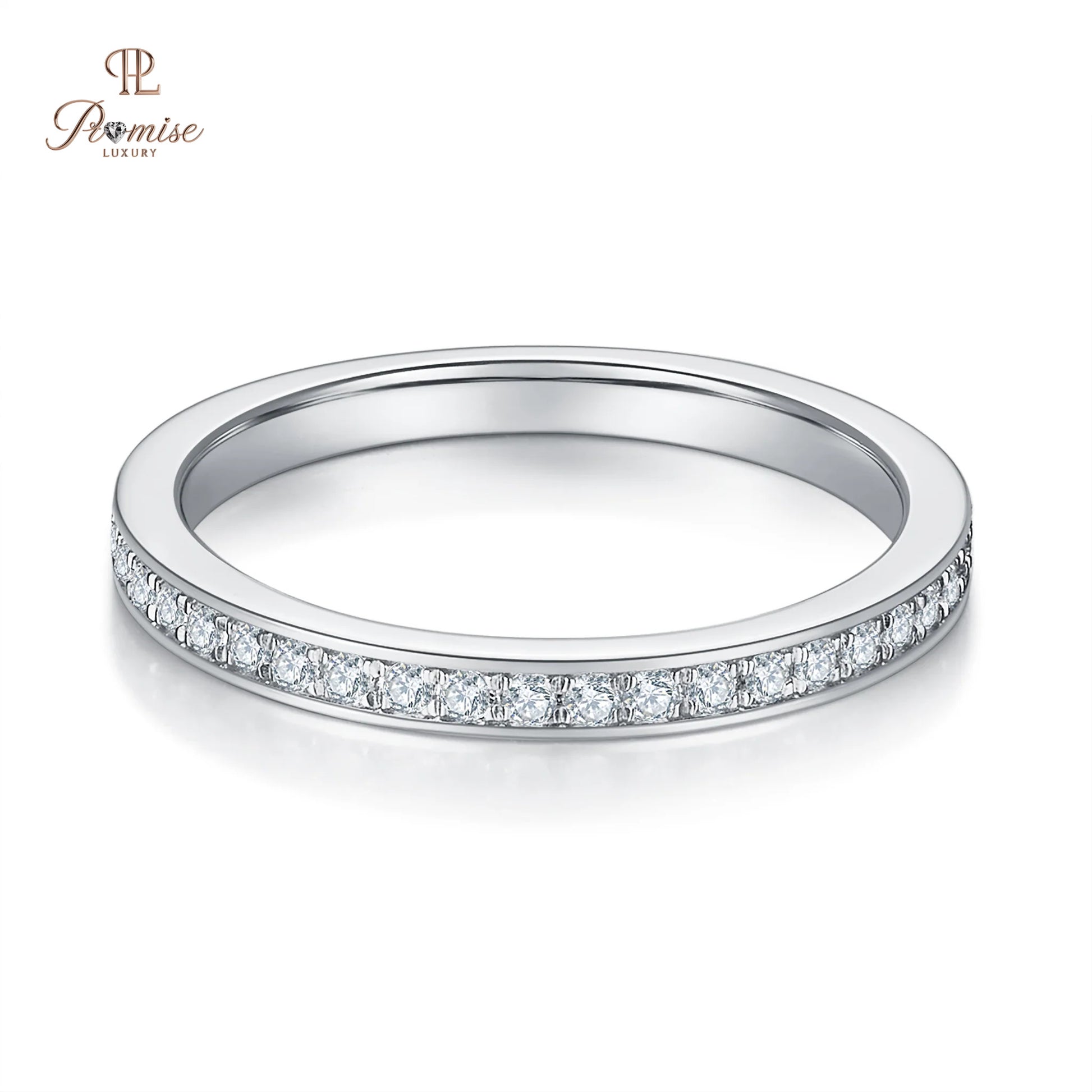 Channel Set Round Diamond Eternity Band – Wedding Ring for Women