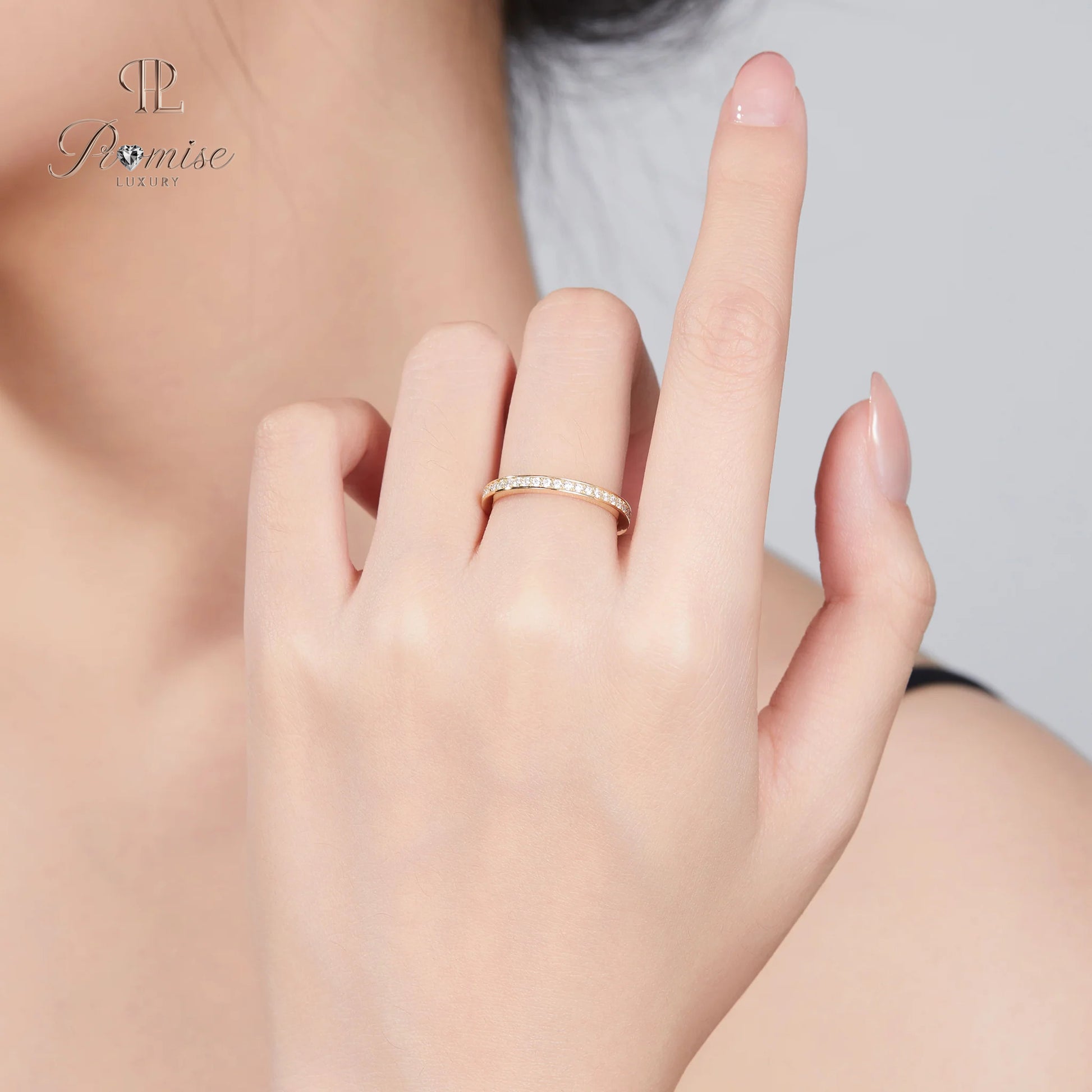 Channel Set Round Diamond Eternity Band – Wedding Ring for Women