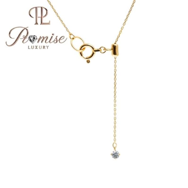 Minimalist Oval Lab Grown Diamond Necklace - Bezel set Solitaire Necklace