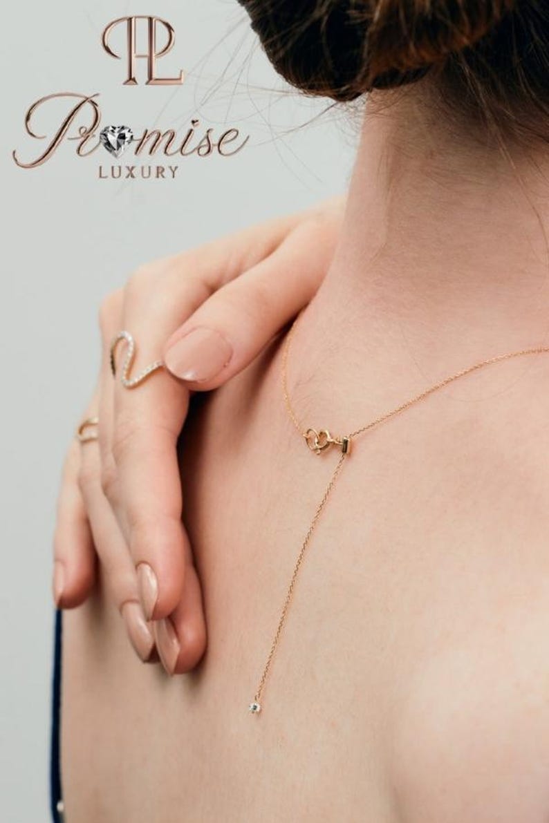 Minimalist Oval Lab Grown Diamond Necklace - Bezel set Solitaire Necklace