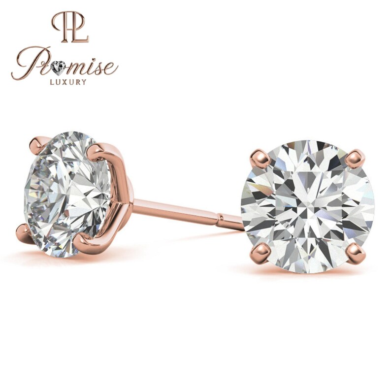 Round Lab-Grown Diamond Stud Earrings – Classic Everyday Jewelry