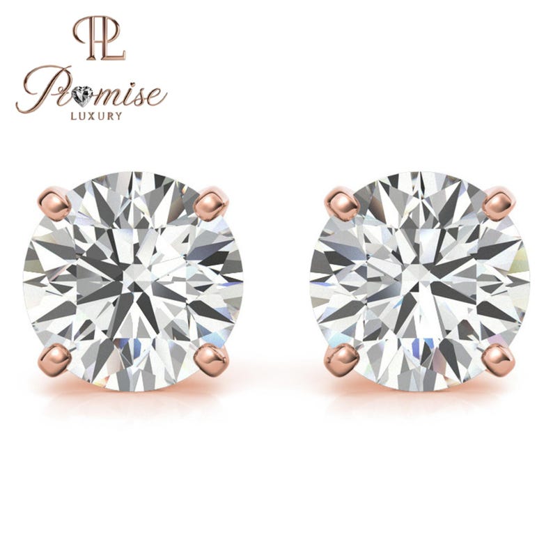 Round Lab-Grown Diamond Stud Earrings – Classic Everyday Jewelry