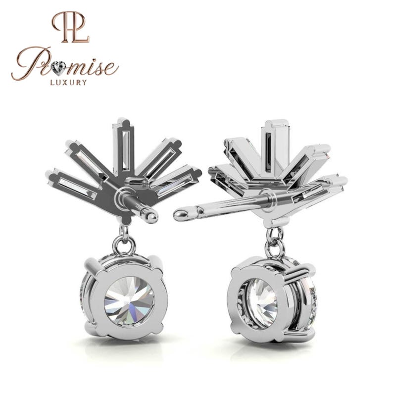 Luxury Lab Grown Diamond Dangle Earrings In Gold - Perfact Gift