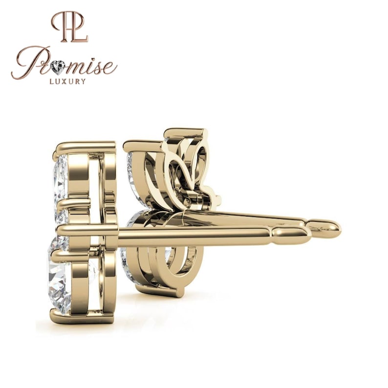 Marquise & Round Diamond Stud Earrings – Classic Cluster Style